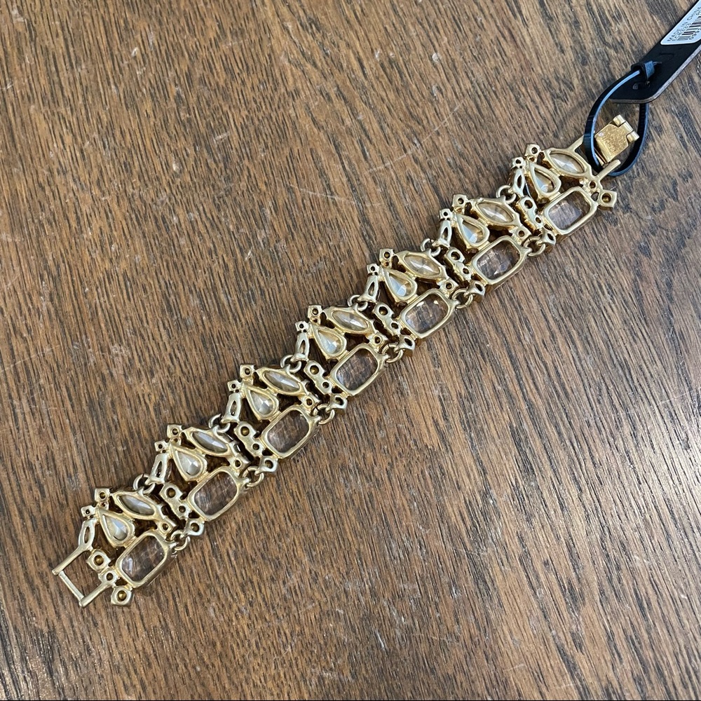 J Crew Clear Crystal Marquise Statement Bracelet - Picture 6 of 8